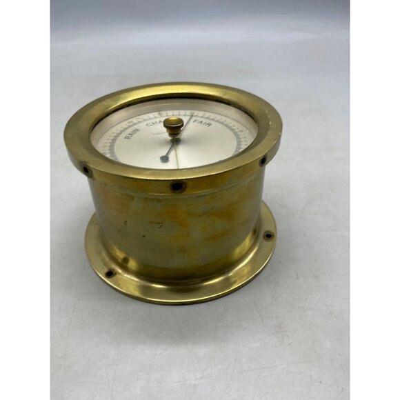taylor compensated weather barometer instrument cos Rochester ship brass READ - Picture 3 of 8